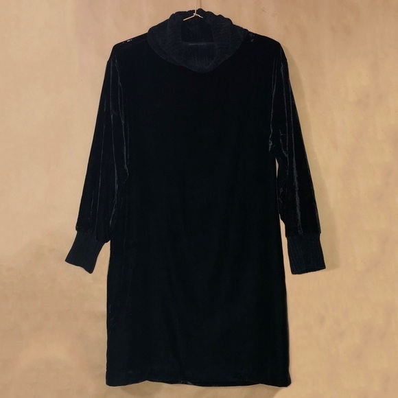 ATM Anthony Thomas Melillo Turtleneck Cowl Drape Velvet Tunic Mini Dress Size XS - Picture 1 of 13